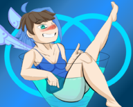 1girl blush brown_hair colored cup echo echo_(mobius_final_fantasy) eyes_closed fairy final_fantasy mobius_final_fantasy nude small_breasts wings // 1000x800 // 432KB