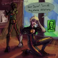 bayonetta bayonetta_(series) clothes_swap colored crossdressing crossover dialogue metal_gear_rising metal_gear_solid mgr raiden revengeance // 1000x1000 // 635KB