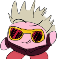 1boy artist:unknown colored colorist:miqotefag guy_fieri kirby kirby_(series) sunglasses // 980x1016 // 499KB