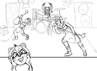 ami_bandicoot crash_bandicoot_(series) crash_team_racing guitar instrument liz_bandicoot megumi_bandicoot singing yaya_panda // 1099x799 // 329KB