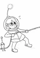 1girl artist:doctorloops brittany pikmin pikmin_(species) // 496x718 // 41KB