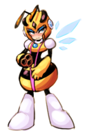 1girl artist:unknown beta_design bikini blush honey_woman mega_man_(series) sling_bikini // 805x1257 // 455KB