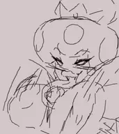 1girl artist:unknown mario_&_luigi mario_&_luigi_partners_in_time paizuri princess_shroob super_mario tongue_out // 426x479 // 45KB