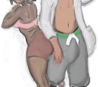 ass black bulge colored dark_skin olivia pokemon pokemon_sm professor_kukui wip // 925x826 // 705KB