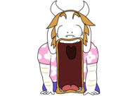 1boy anthro artist:unknown asgore_dreemurr deltarune dragon_ball furry krillin looking_at_viewer meme open_mouth parody undertale yabba_dabba_doo // 1280x908 // 180KB