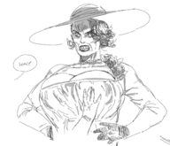 1girl alcina_dimitrescu artist:unknown groping huge_breasts resident_evil resident_evil_village text // 1000x859 // 293KB