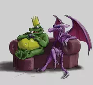 artist:beefroller colored controller donkey_kong_(series) donkey_kong_country king_k._rool metroid ridley sunglasses super_smash_bros video_games // 1800x1653 // 1016KB