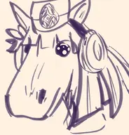 1girl animal artist:strugglingquota cute gold_ship horse monochrome sketch uma_musume_pretty_derby // 867x905 // 119KB