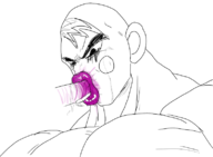 1boy animal_crossing artist:bobosrighthand broly dragon_ball fellatio joke_delivery lipstick_mark marshal monochrome sketch // 785x575 // 111KB