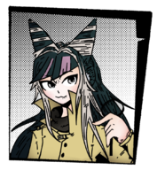 1girl black_hair colored danganronpa danganronpa_2 grey_eyes grey_hair ibuki_mioda long_hair multicolored_hair purple_hair // 989x1073 // 507KB