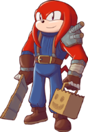 artist:line cloud_strife colored halloween knuckles_the_echidna sonic_(series) // 598x895 // 375KB