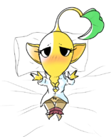 bed blush colored lewd pikmin yellow_pikmin // 670x827 // 201KB