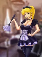 colored feather_duster french_maid maid mega_man_(series) roll_(ruby_spears) ruby_spears_mega_man // 755x1024 // 370KB