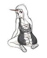 abyssal ass butt_crack colored harbour_princess kantai_collection lingerie looking_back seaport_hime // 800x1000 // 259KB