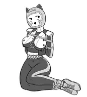 1girl artist:reptileye bondage destruction_allstars helmet twinkle_riot // 1440x1600 // 395KB