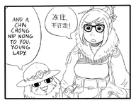 1boy 1girl artist:aipiepo blizzard chibi chinese comic jesse_mccree mccree mei-ling_zhou overwatch parody // 800x620 // 200KB