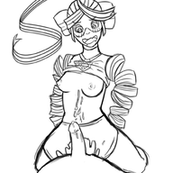 ahegao arms_(game) breasts cianur0 cum heart_pupils penis ribbon_girl // 1000x1000 // 350KB