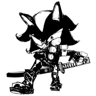 edgy katana monochrome redesign shadow_the_hedgehog sonic_(series) sword // 600x600 // 129KB