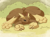 1girl artist:ShweetMagnet ass breasts colored fat giantess gigantic_ass huge_ass looking_at_viewer lopunny on_ground pokemon // 4000x3000 // 5.3MB