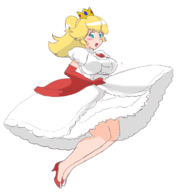 artist:boxas colored elbow_gloves fire_peach gloves princess_peach super_mario super_mario_3d_world // 1098x1171 // 391KB