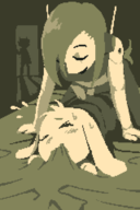 1boy 1girl artist:yaglon curly_brace mimiga pegging // 480x720 // 13KB