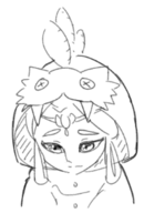 artist:speakyfag breath_of_the_wild gerudo hoodie reaction_image riju the_legend_of_zelda // 197x292 // 24KB