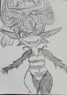 1girl artist:billyfutureboy midna swimsuit the_legend_of_zelda traditional_medium twilight_princess // 2748x3885 // 1.6MB