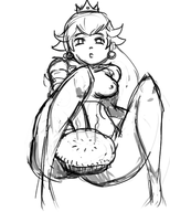 breasts lewd monochrome pie princess_peach sketch super_mario // 2000x2500 // 1.3MB