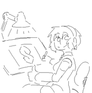 1girl aigis artist:speakyfag cool_s drawing mspaint persona persona_(series) persona_3 shin_megami_tensei short_hair smile thumbs_up tie // 434x439 // 11KB