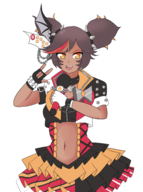 1girl artist:flurrycraft cosplay genshin_impact idol_outfit pripara shion_todo xinyan // 1424x1913 // 813KB