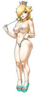 1girl artist:nikcesco colored crown lewd pasties rosalina super_mario thong wand // 600x1275 // 375KB