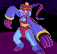 artist:LizardFungus breasts cleavage cosplay costume darkstalkers hsien-ko looking_at_viewer pokemon sneasel // 1575x1498 // 948KB