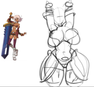 hack 1girl blackrose sketch wip // 937x868 // 431KB