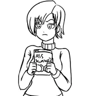 1girl ace_combat ace_combat_5 game kei_nagase short_hair sketch sweater text video_game // 621x675 // 106KB