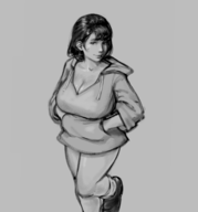 1girl artist:kujalla callie monochrome non-named // 1280x1371 // 563KB