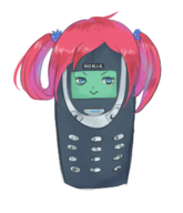 colored digimon digimon_story_cyber_sleuth nokia_shiramine phone // 277x322 // 75KB