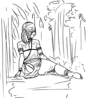 1girl alternate_costume black monochrome resident_evil resident_evil_5 sheva_alomar tribal // 891x1000 // 264KB