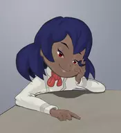 artist:lij colored dark_skin heart-shaped_pupils pokemon pokemon_xy purple_hair sina // 2003x2198 // 752KB