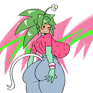 1girl artist:iggy_bomb ass blaster_master blaster_master_zero huge_ass huge_breasts jeans kanna // 2000x2000 // 2.2MB
