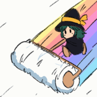 1girl animated artist:triggerdex colored female gif green_hair momopie paint painter_momopie solo // 560x560 // 342KB