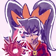 1girl artist:strugglingquota ashley magic red_eyes scepter shaded_face twintails warioware // 1000x1000 // 750KB