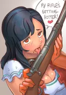 1girl colored gun parody sharla text xenoblade xenoblade_chronicles // 800x1158 // 518KB