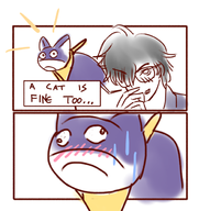 1boy artist:unknown blush cat comic meme morgama parody persona ren_amamiya sweating // 660x663 // 271KB