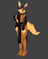 1girl 3d 3d_model artist:stupidretard blue_hair carmelita_fox dress furry huge_breasts mole sly_cooper_(series) underboob // 741x912 // 316KB