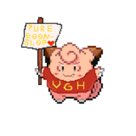artist:unknown claude_plays_pokemon clefairy fang pixel_art pokemon text // 480x480 // 5.1KB