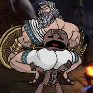 2boys artist:wheyzardo ass choking god_of_war little_big_planet parody sackboy zeus // 2000x2000 // 2.5MB