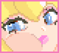 1girl aigis artist:bad-draw bimbo blonde_hair blue_eyes lipstick persona pixel_art // 320x288 // 2.4KB