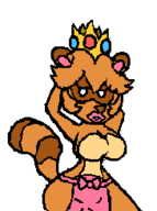 1girl animalization apron artist:unknown furry huge_breasts princess_peach super_mario tanooki tax_queen // 182x245 // 7.9KB