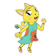 1girl animalization artist:unknown aryll cat catgirl colored the_legend_of_zelda wind_waker // 1600x1600 // 50KB