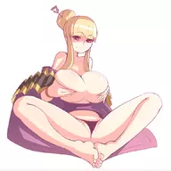 ar_tonelico ar_tonelico_ii artist:necrolepsy breasts cleavage colored covering groping huge_breasts panties reisha reisha_trulyworth spread_legs topless // 864x864 // 145KB